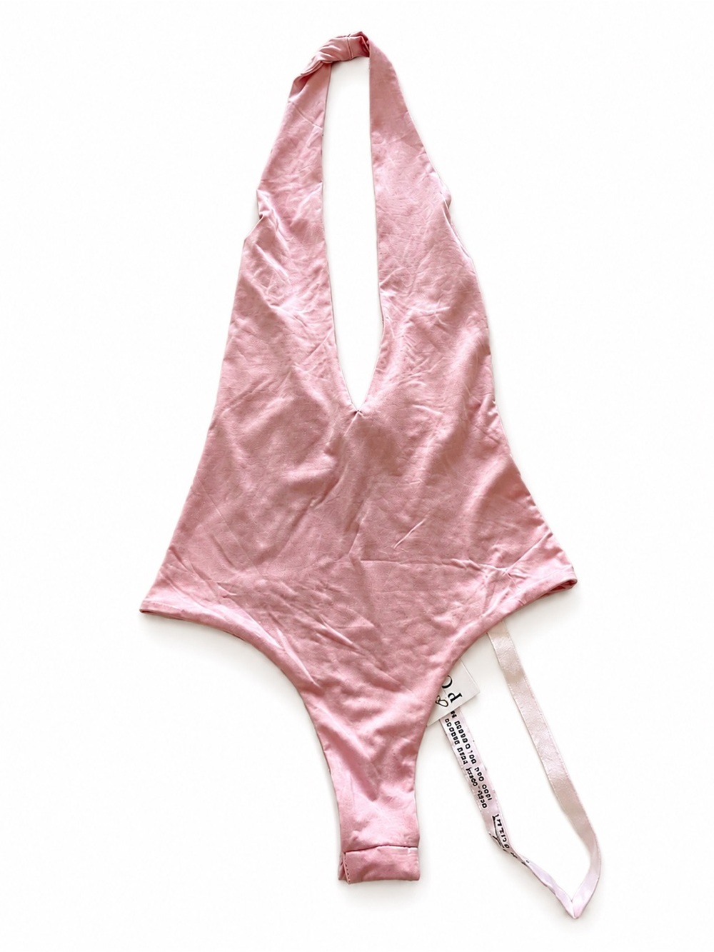 Oh Polly Blush Pink Halter Bodysuit NWT
